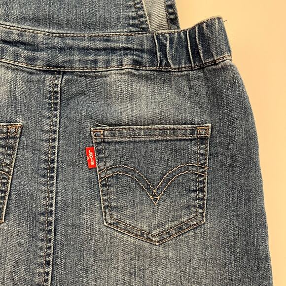 Levi's Overall Dress Girl's Small 4 5 Denim Blue Jumper Casual Americana - Picture 5 of 8